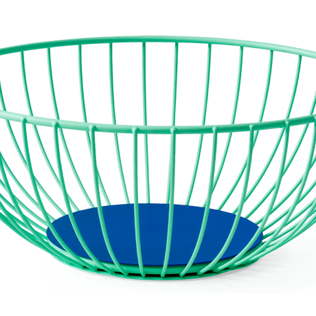 "OCTAEVO" Iris Wire Basket Large - mint/blue -