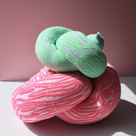 "Zebra Knits" MR WIGGLE - SkyBlue & Apple - (SMALL)