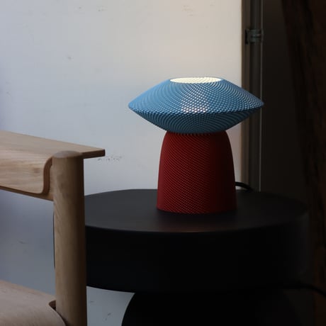 "SHINKOGEISHA / 新工芸舎" TILDE - Baobab Lamp - Pastel Blue & Tomato Red