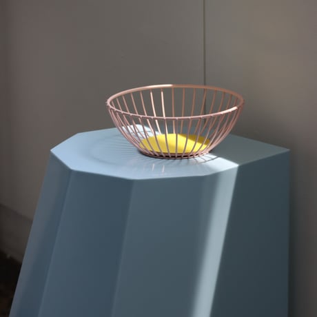 "OCTAEVO" Iris Wire Basket Small - pink/yellow -