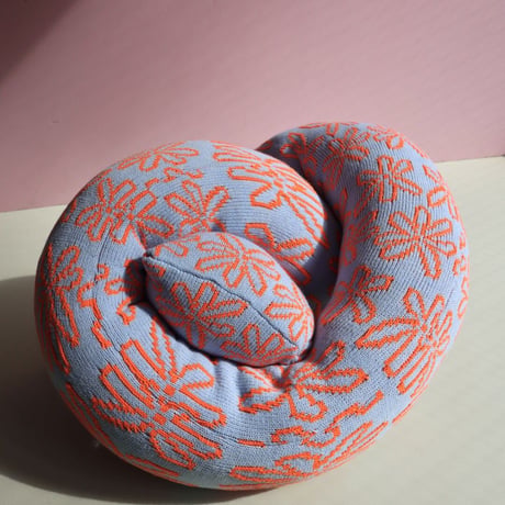 "Zebra Knits" LILY - Sky Blue & Tango - (BIG)