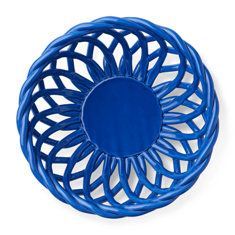 "OCTAEVO" Sicilia Ceramic Basket Large - dark blue -