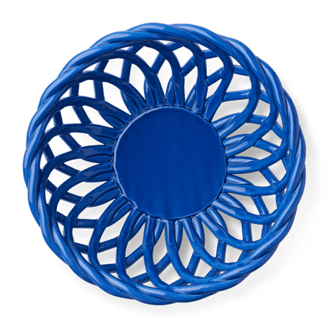 "OCTAEVO" Sicilia Ceramic Basket Large - dark blue -