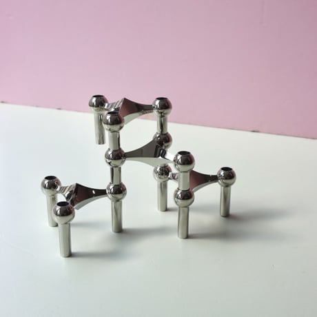 "STOFF NAGEL" Candle holder - chrome -