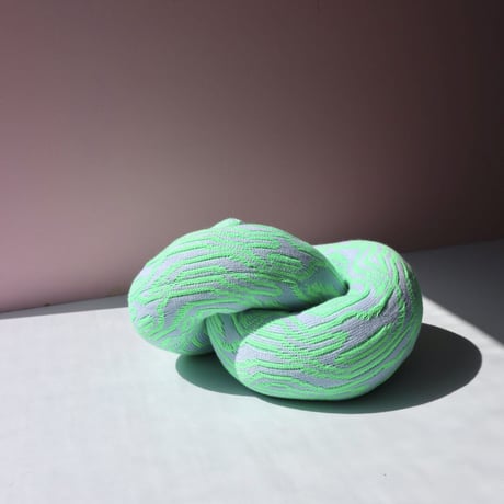 "Zebra Knits" MR WIGGLE - SkyBlue & Apple - (SMALL)