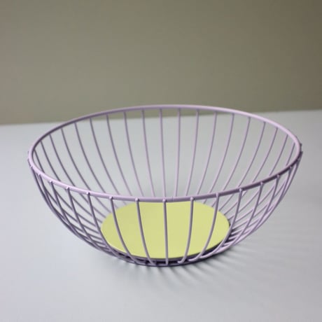 "OCTAEVO" Iris Wire Basket Large - lilac/lime -