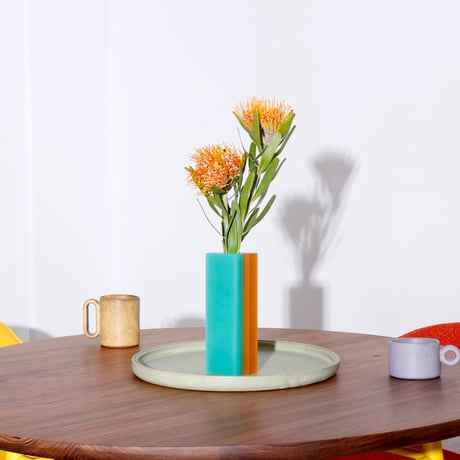 "dean toepfer" VASE VERSA  - turquoise / orange