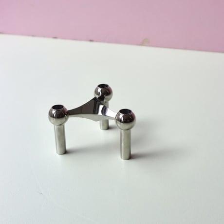 "STOFF NAGEL" Candle holder - chrome -