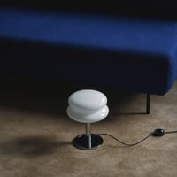 "ILKW." SNOWMAN 22 TABLE - WHITE & SILVER