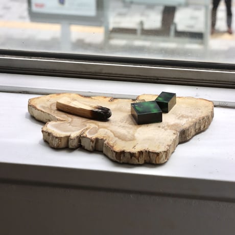 " OAK ” Petrified Wood Plate - S