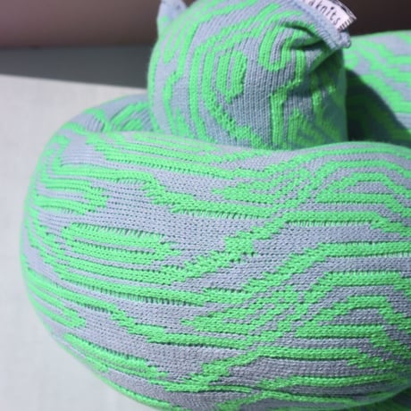 "Zebra Knits" MR WIGGLE - SkyBlue & Apple - (BIG)