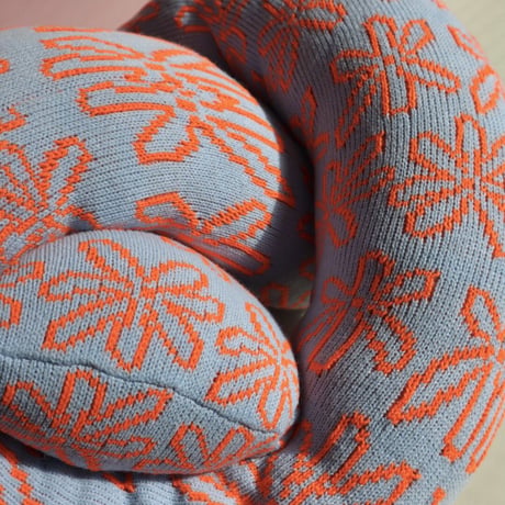 "Zebra Knits" LILY - Sky Blue & Tango - (BIG)
