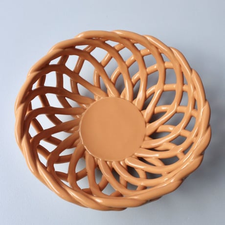 "OCTAEVO" Sicilia Ceramic Basket Small - tangerine -