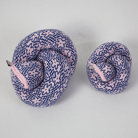 "Zebra Knits" AMBER - Baby Pink & Electric Blue - (BIG)