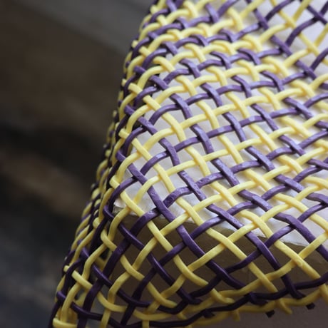 " Take 5 Rubber " Single Basket L - Yellow+Purple
