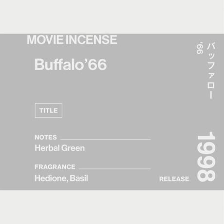 " AGNI TOKYO " Incense - Buffalo'66 / バッファロー'66