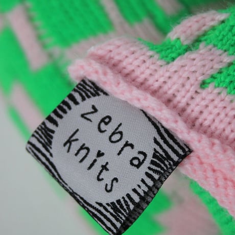 【先行予約】"Zebra Knits" GLITCH - Pink & Apple - (BIG)