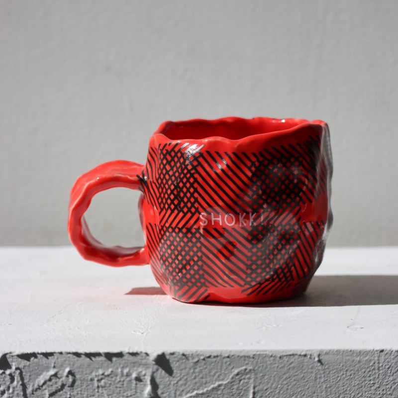 SHOKKI 陶器 ドット柄 グラス SHOKKI