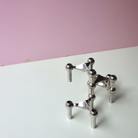 "STOFF NAGEL" Candle holder - chrome -