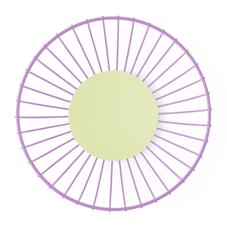 "OCTAEVO" Iris Wire Basket Large - lilac/lime -