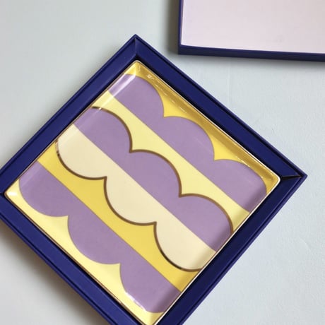 "OCTAEVO" Ceramic Tray - Riviera Wave yellow  -