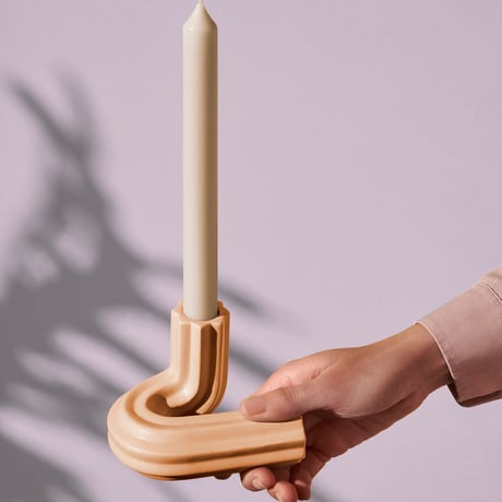 "OCTAEVO" Templo Candle Holder - tangerine  -