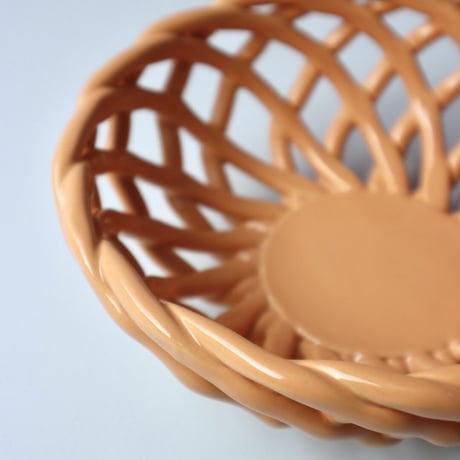 "OCTAEVO" Sicilia Ceramic Basket Small - tangerine -