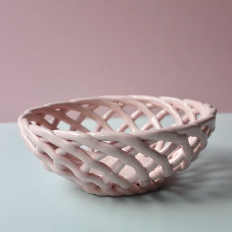 "OCTAEVO" Sicilia Ceramic Basket Small - pink -