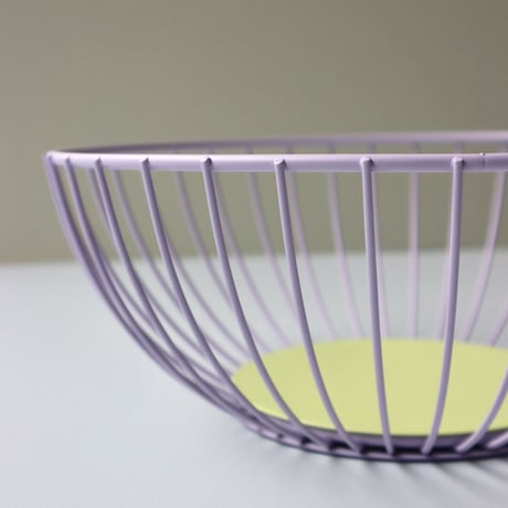 "OCTAEVO" Iris Wire Basket Large - lilac/lime -