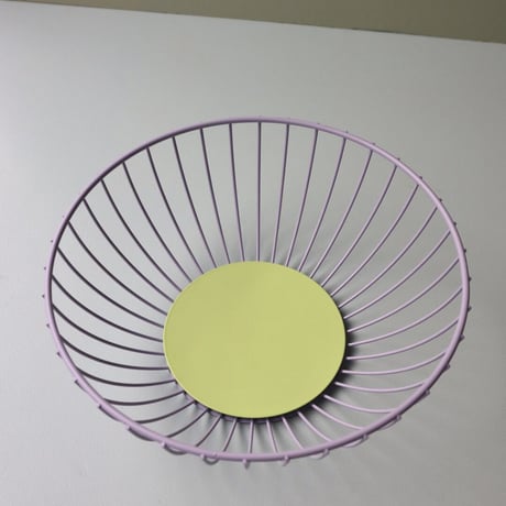 "OCTAEVO" Iris Wire Basket Large - lilac/lime -