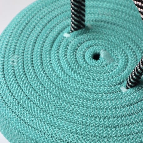 "UGLY RUGLY" SMALL LOOPY LID BASKET - TEAL -