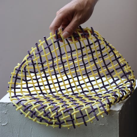 " Take 5 Rubber " Single Basket L - Yellow+Purple