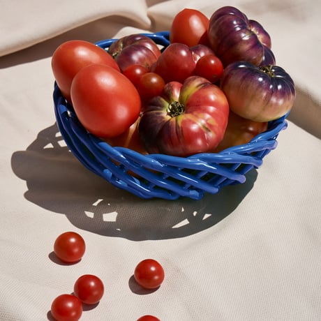 "OCTAEVO" Sicilia Ceramic Basket Large - dark blue -