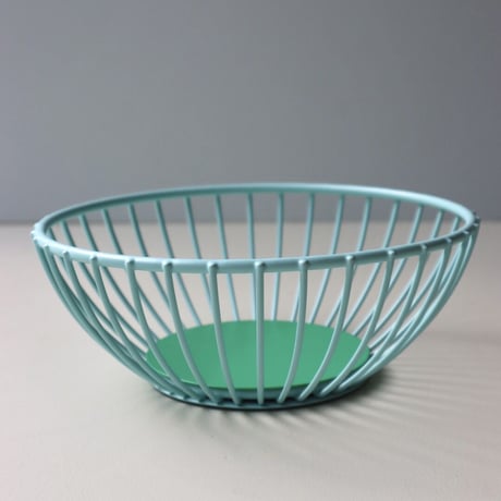 "OCTAEVO" Iris Wire Basket Small - light blue/green -