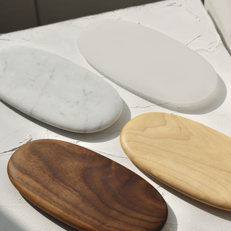 "Somini Studio" D.PLATE S size - white marble -