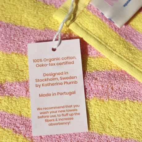 "KJP" HENNY BATH TOWEL - Rhubarb + custard -