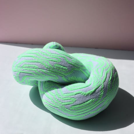 "Zebra Knits" MR WIGGLE - SkyBlue & Apple - (SMALL)