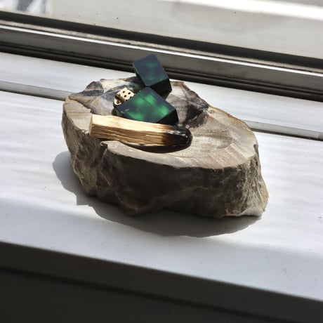 " OAK ” Petrified Wood Accessory Tray - M #445