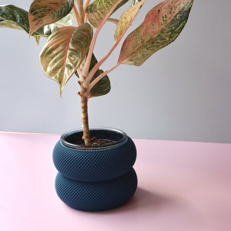 "Sheyn." Dorn 253g 1c Planter - Mosaic Blue -