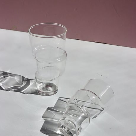 " Laurence Brabant " Decales Glass Tumblers - Large -