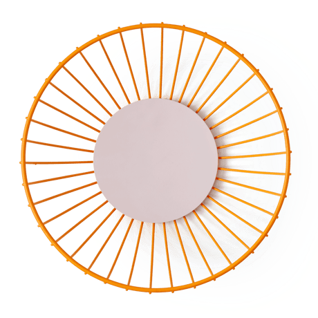 "OCTAEVO" Iris Wire Basket Large - orange/pink -