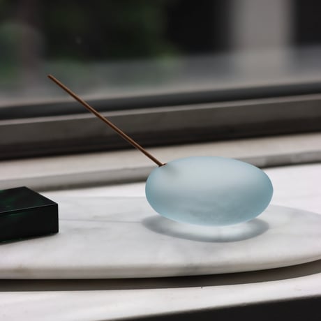 "Somini Studio" SEA STONE  incense holder - aquamarine -