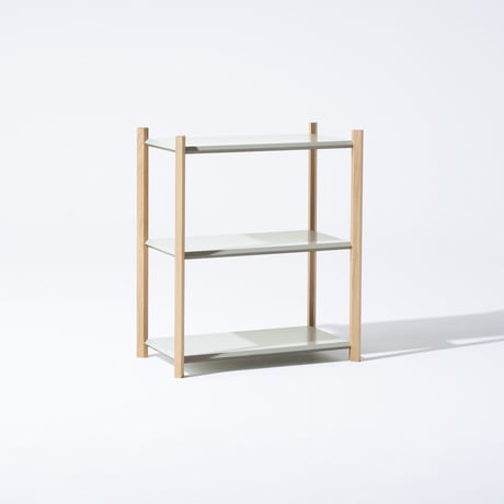 “Fulcrum" Baguette shelf - 3shelves - white 「3段×1列」