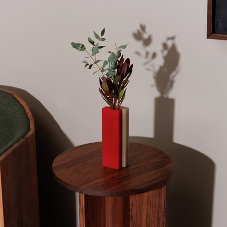 "dean toepfer" VASE VERSA  - red / taupe -
