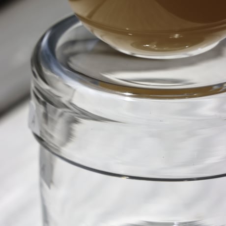 " RUKA Glass " ORB CANISTER - A