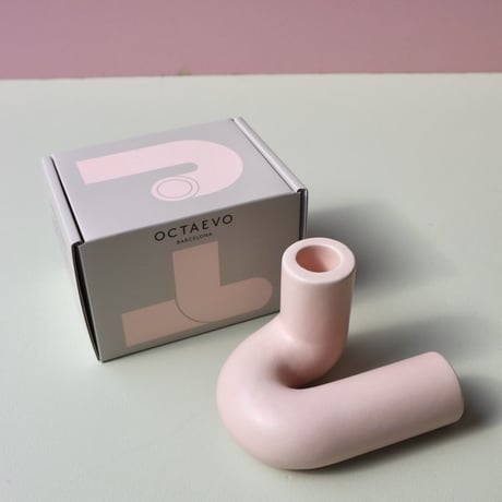 "OCTAEVO" Templo Candle Holder - pink  -
