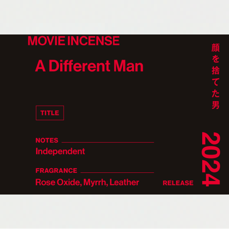 " AGNI TOKYO " Incense - A Different Man / 顔を捨てた男