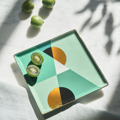 "OCTAEVO" Ceramic Tray - SIENA mint  -