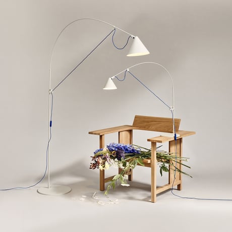 " Midgard licht " AYNO L Floor Lamp - SILK GREY