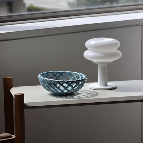 "OCTAEVO" Sicilia Ceramic Basket Small - light blue -